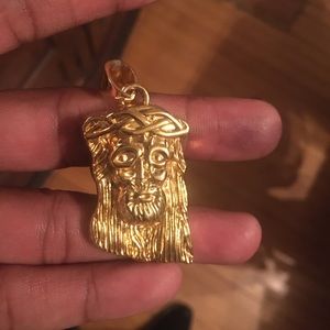 Gold Jesus head